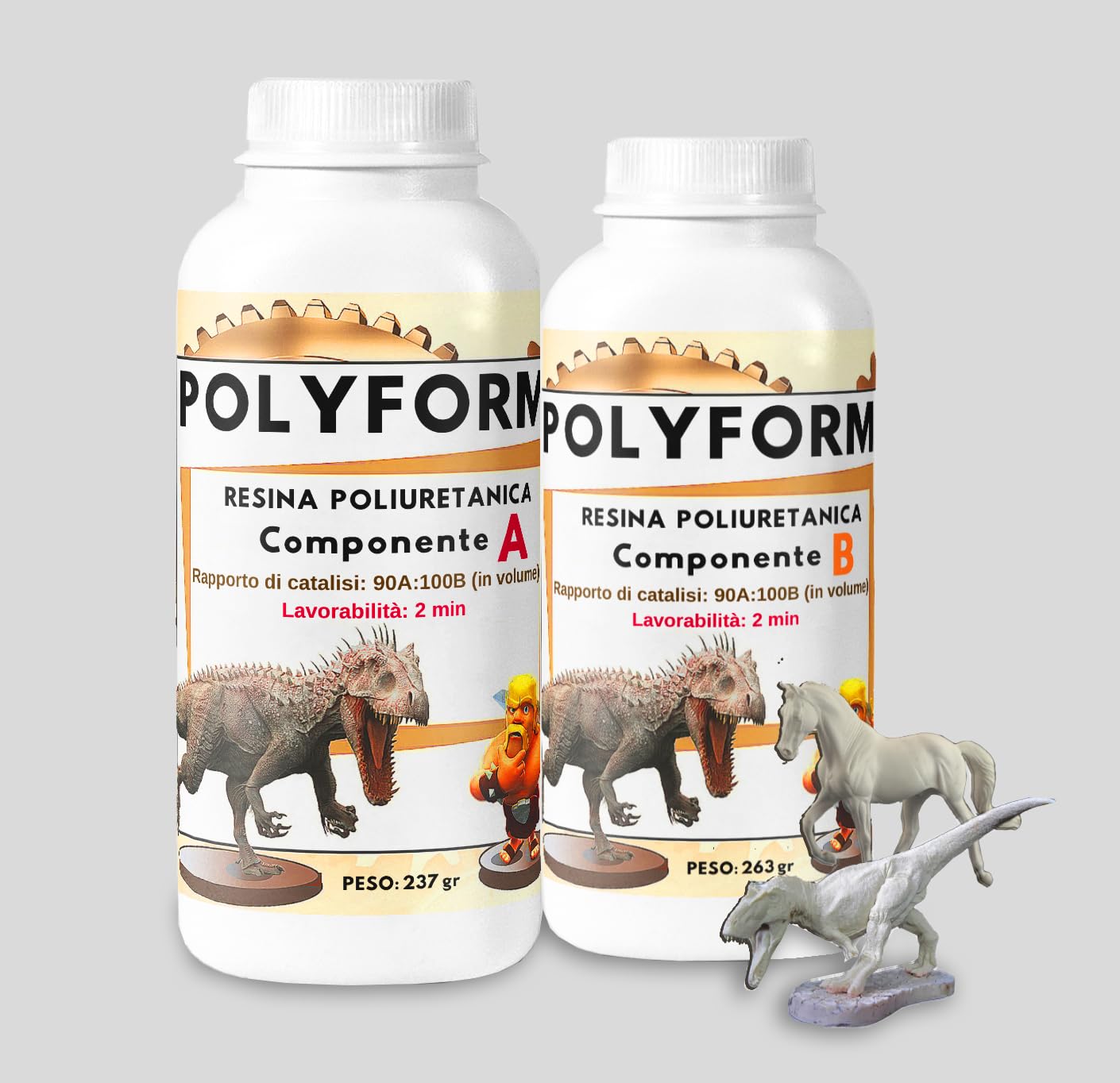 Resin Pro Polyform Wysoce płynna żywica poliuretanowa do odlewania. Odpowiednia do modelarstwa, majsterkowania, biżuterii i szybkiego prototypowania, beżowa - 4 Kg