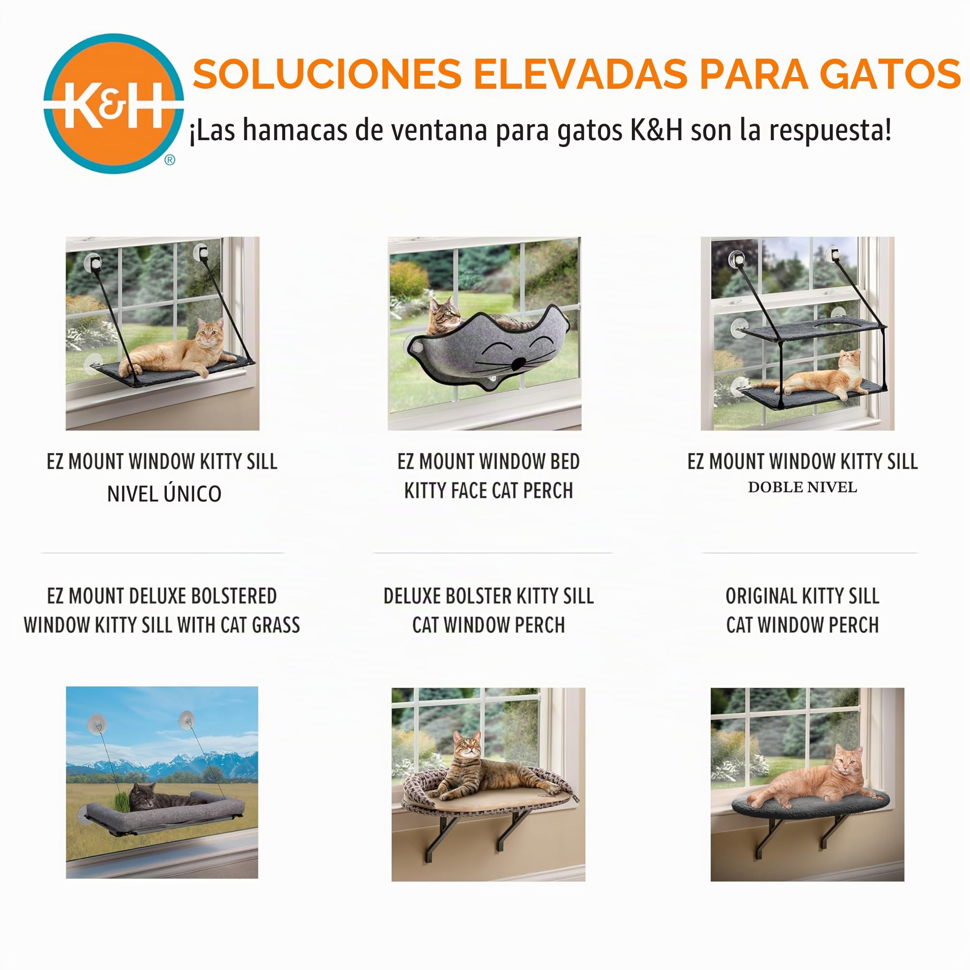 K&H Pet Products - Hamaca para Ventana de Gato, Cubierta de Forro Polar Suave, fácil Ajuste, Funda Lavable a máquina, 35,5 cm x 60,96 cm, Color Crema
