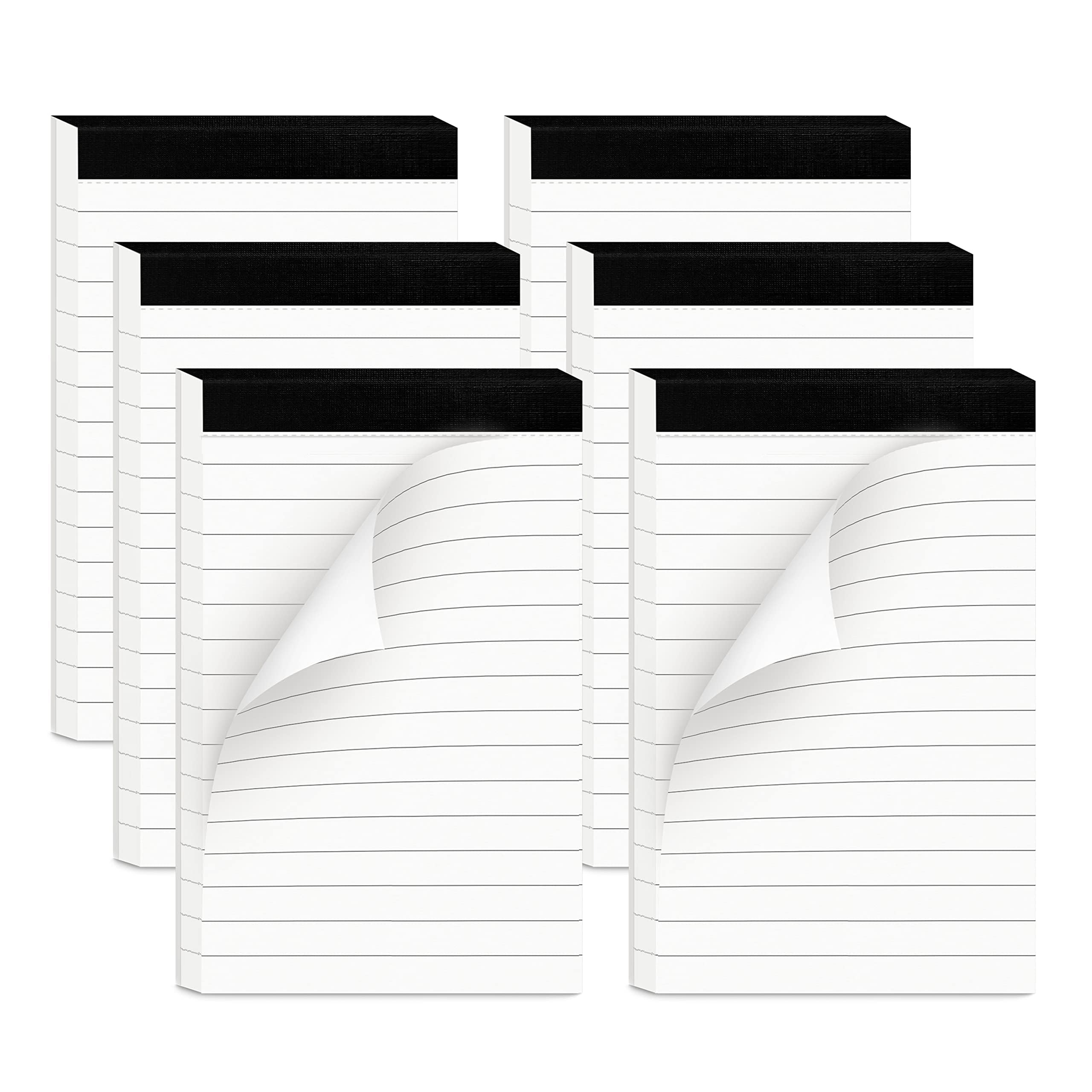 Small Notepads, 6 Pack Refills Memo Pads, Mini Perforated Lined Note Pads, 3 x 5 Inch Lined Writing Note Pads with 30 Sheets Note Pad Paper in Each Pad for Taking Notes and Reminders
