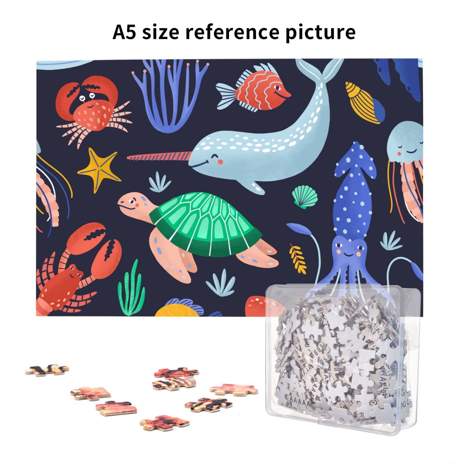 Amazon.co.jp: 1000ピース ジグソーパズル パズル 海の生き物たち 木製 