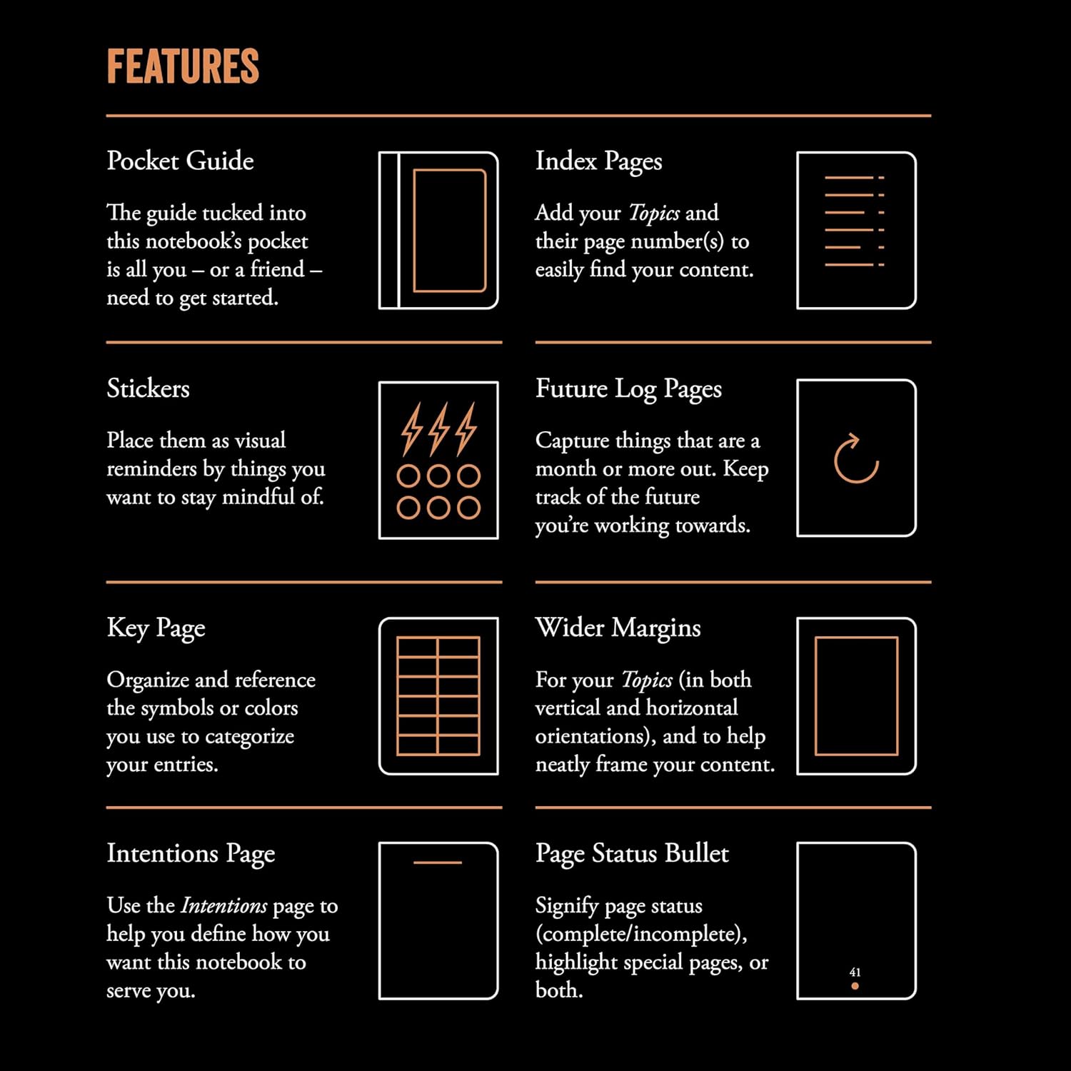 LEUCHTTURM1917 The Official Bullet Journal Edition 2 - Notebook Built for BuJo, Medium A5 204 Pages of 120gsm Paper, With Bujo Pocket Guide (Black)