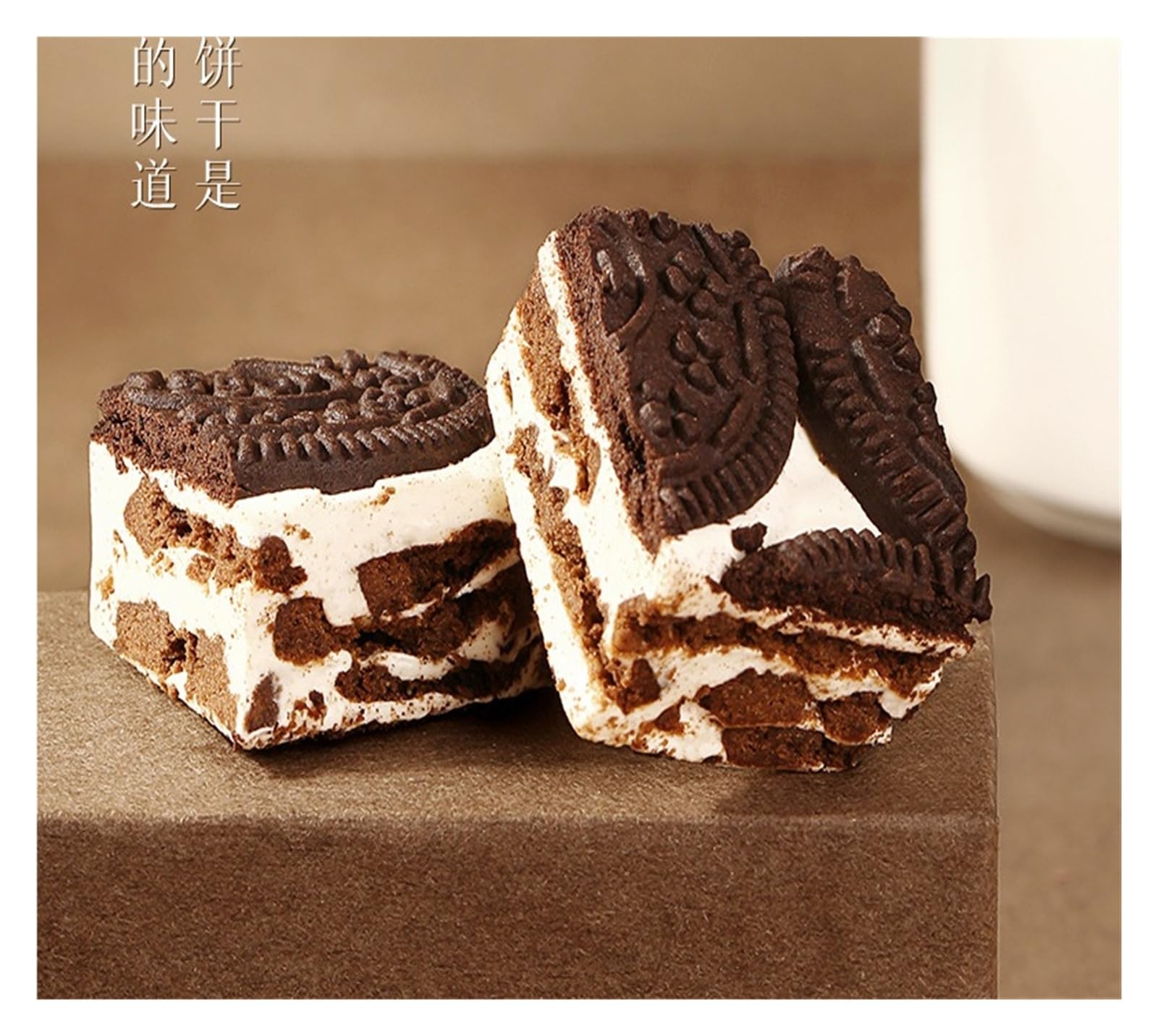Galleta De Cacao A Base De Hierbas Copo De Nieve Crujiente 160g Caja De Calibre 22 Paquetes De Internet Celebridad Pastelería Casual Snack Vaca Leche Hojaldre Caramelo(3pcs)