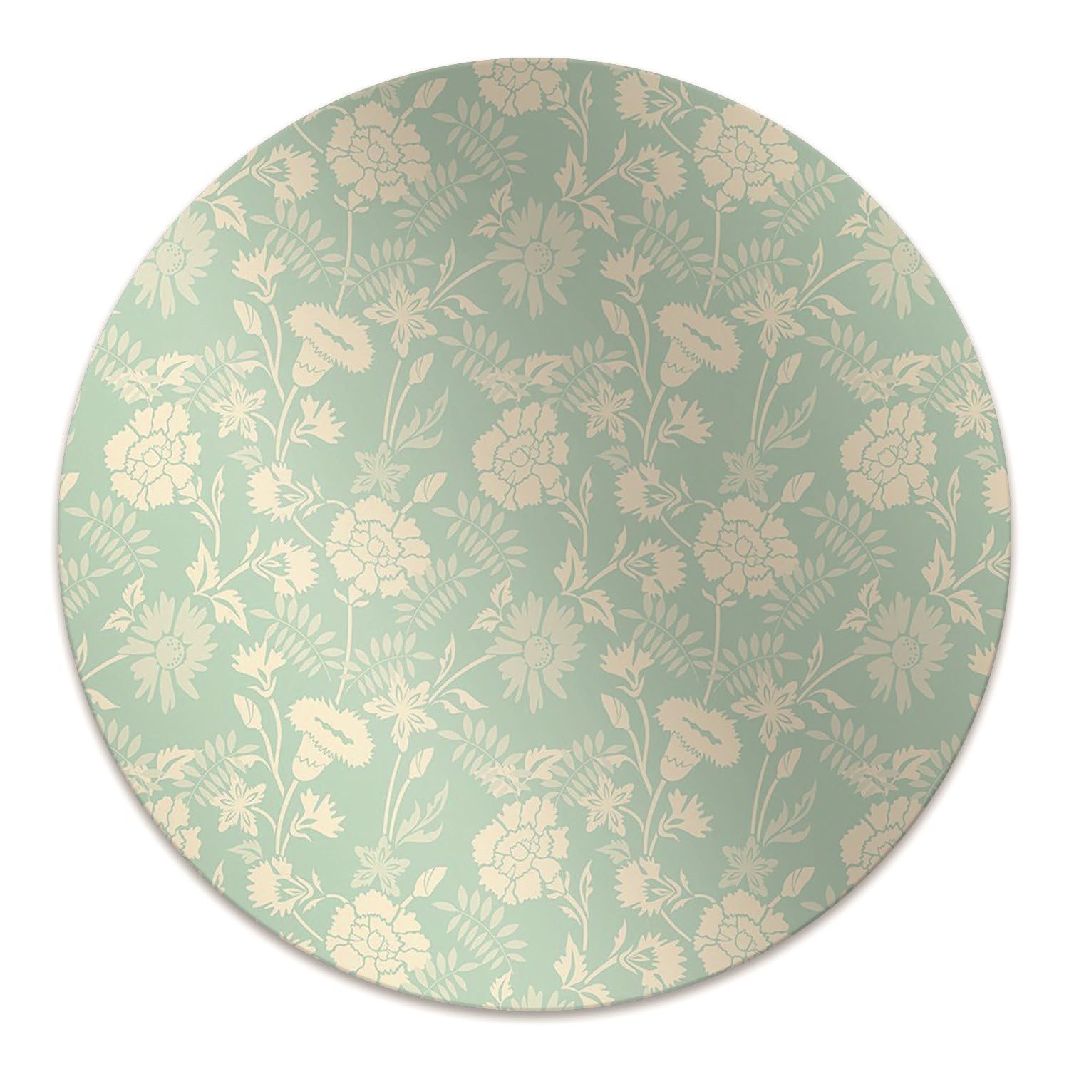 Tapis pour protection de sol anti-rayures pvc résistant fleurs blanches