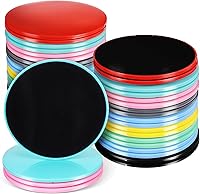Lemecima 20 Pack Dual-Sided Core Sliders - Exercise Gliders for HIIT, Group Fitness Classes, Carpet & Hardwood Floors