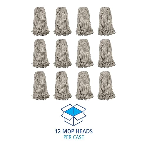 Miniatura 8 de Boardwalk BWK232C - Cabezal de fregona estándar de fibra de algodón de 32 onzas, color blanco (12cartón)