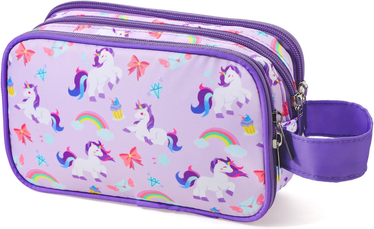 Amazon.com: Eudora Cute Rainbow Unicorn Cartoon Toiletry Bag for Girls ...