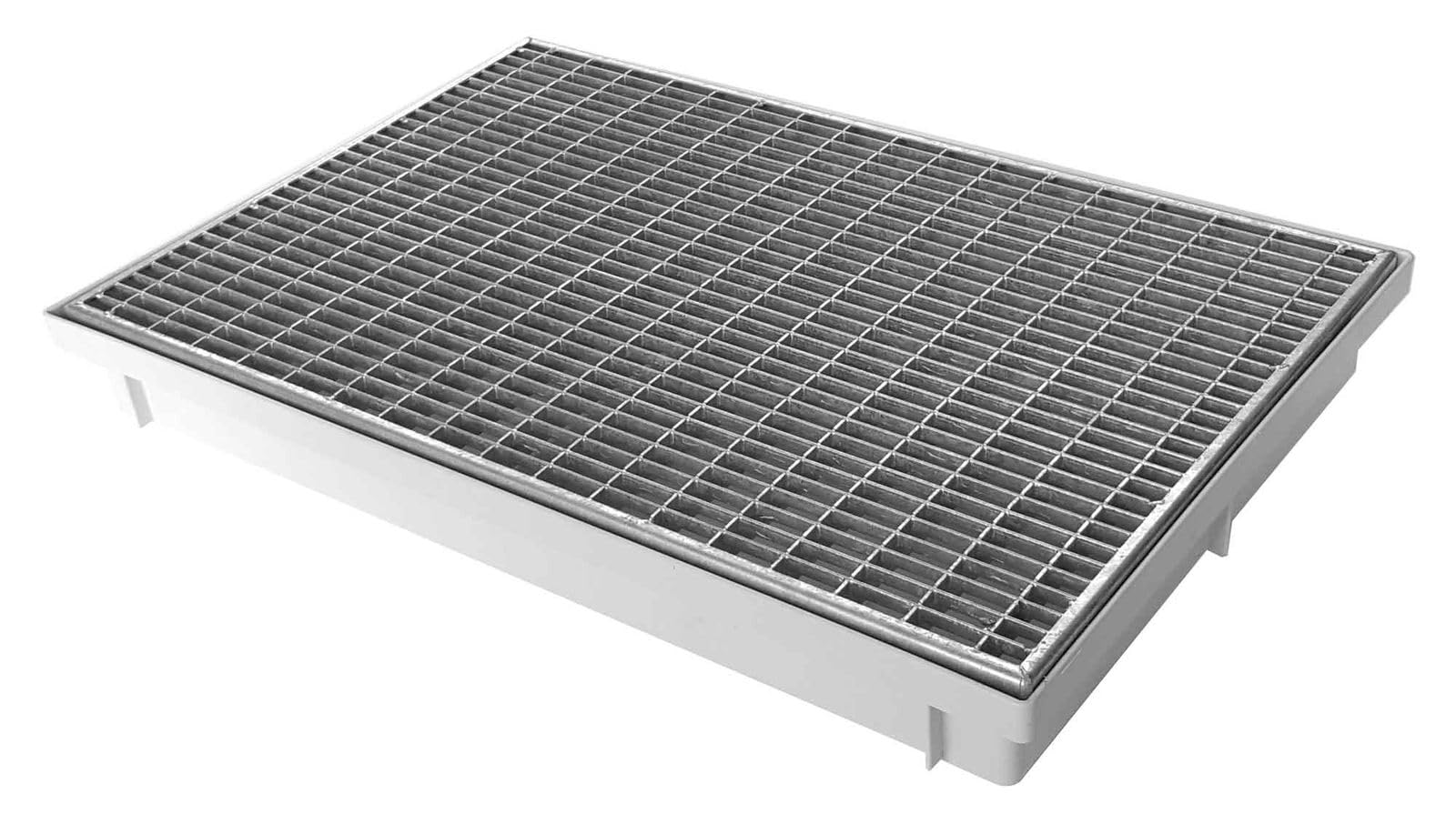 ACO Schuhabstreifer Gitterrost 600x400 mit Bodenwanne Vario Light | Schuhabtreter, Normrost, Verzinkter Stahl