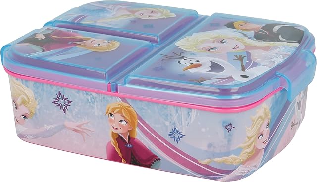 Stor | FROZEN Kids Childrens 3 Compartment Sandwich Lunch Box