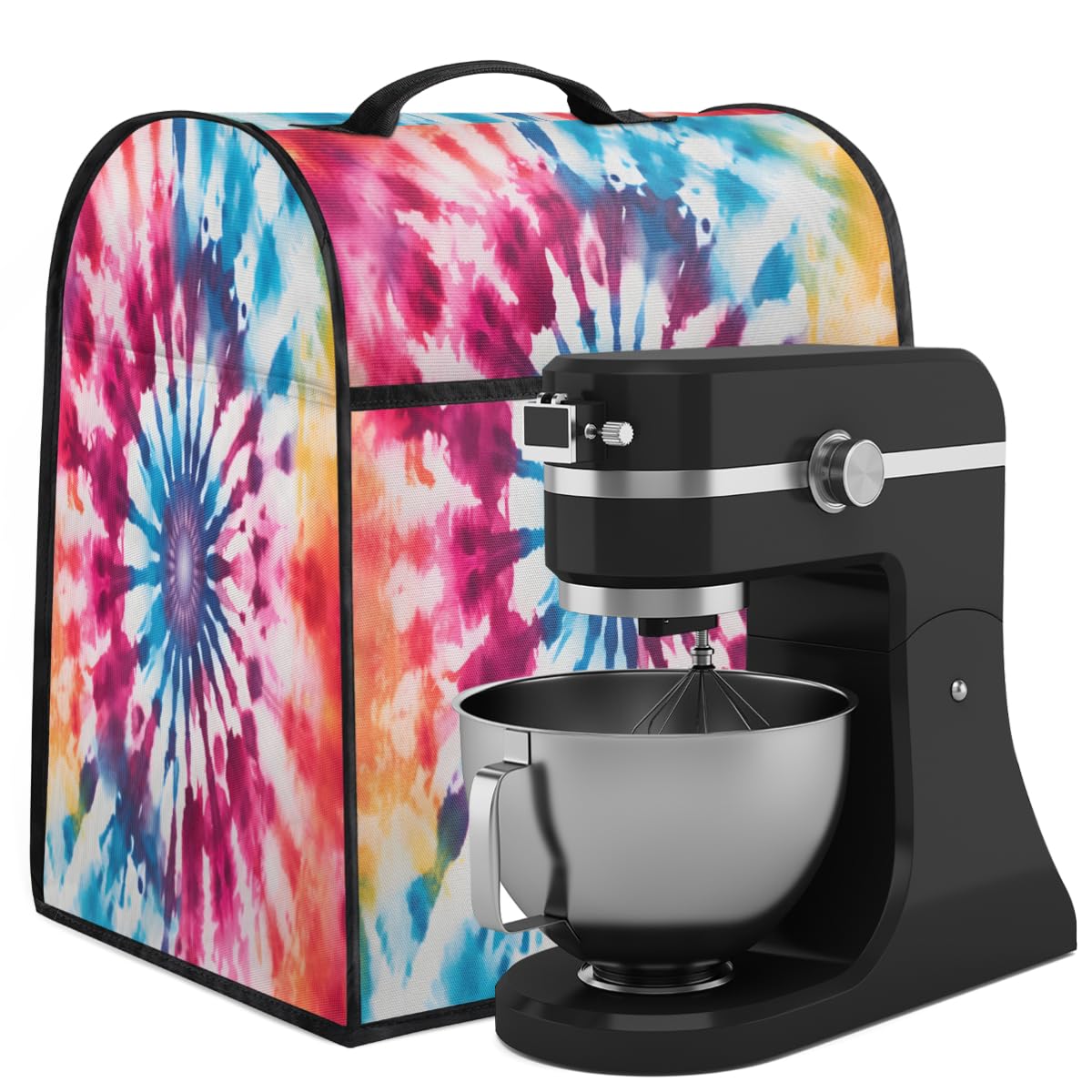 Coffee Maker Cover Tie Dye Pattern Kitchen Appliance Covers Small Appliance Covers Blender Cover Juicer Cover Dust Covers for Kitchen Appliances with Top Handle and Pockets,Washable,C112
