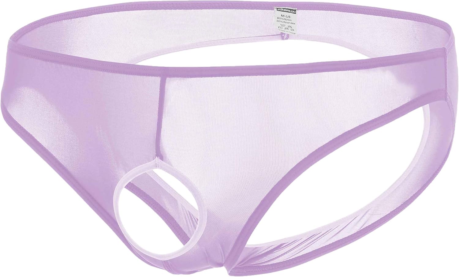 Mens Sexy Sheer Underwear Briefs C-Ring Bulge Enhancing Pouch Ultra-Thin See Through Underwear