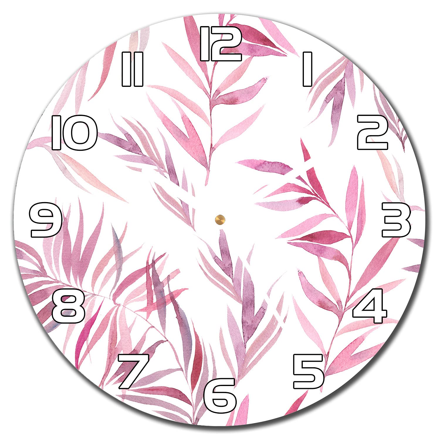 Horloge en verre aiguilles blanches lisible et silencieuse 30 cm Coloray