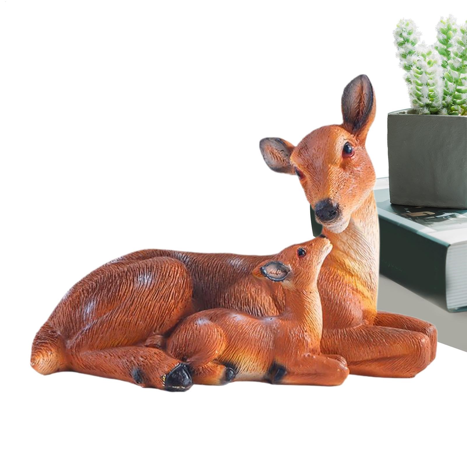 Figurine de cerf pour jardin et décoration de pelouse extérieure