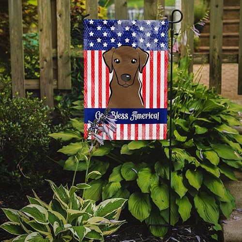 Vista 380 de Caroline's Treasures BB2171GF American Flag and Border Collie Garden Flag Mailbox Flag Decorative Yard Flag Banner Outside Patio Artwork Yard Flower
