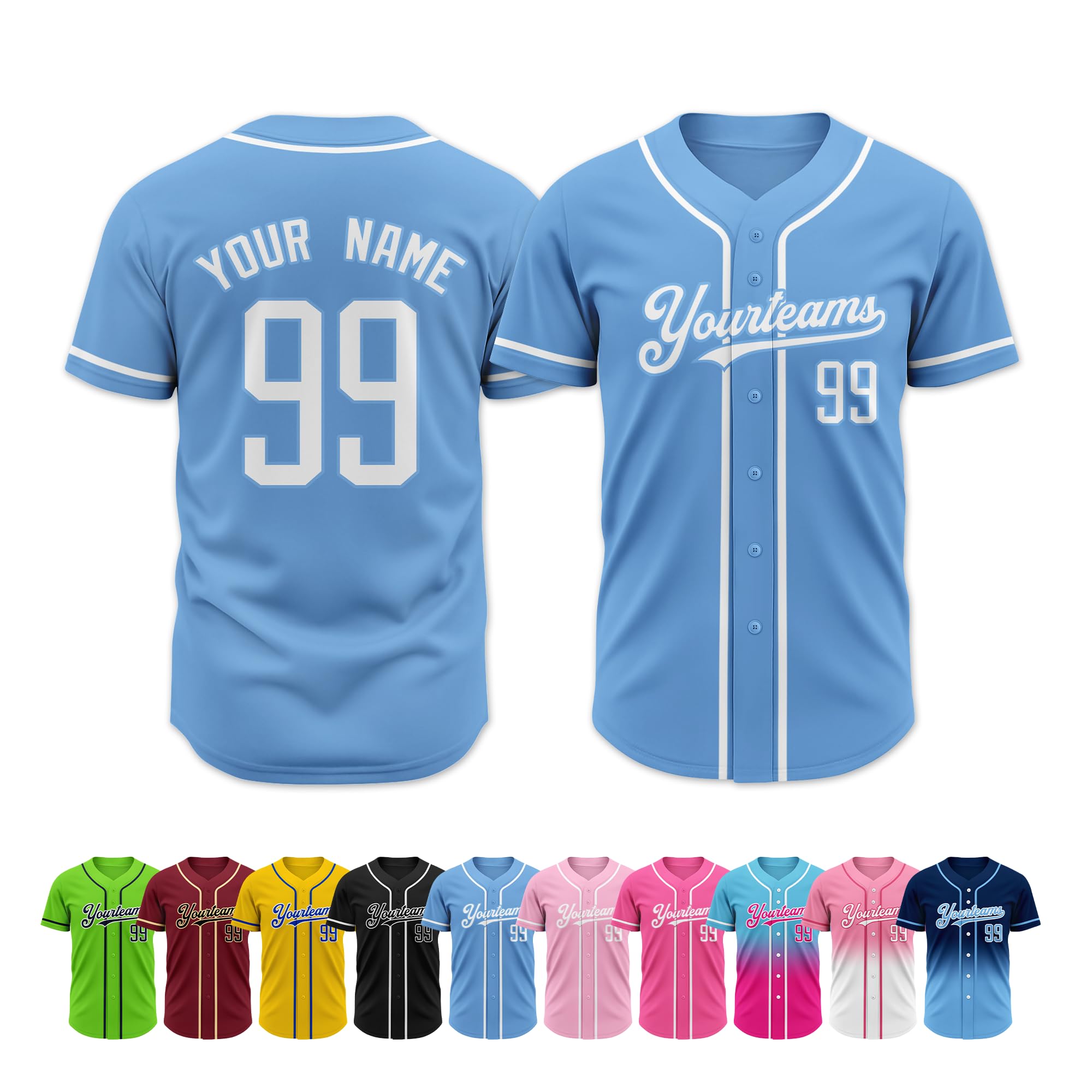 Custom Baseball Jerseys Personalized Name Number Team Shirts Customized Softball Uniforms with Logo for Men Women Youth