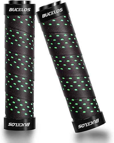 Vista 25 de BUCKLOS Single Lock-on Bike Handlebar Grips - Mountain Bike MTB Ergonomic Anti-Slip Handle Grip - Bicycle Comfort Locking Handle Bar for BMX/Cruiser