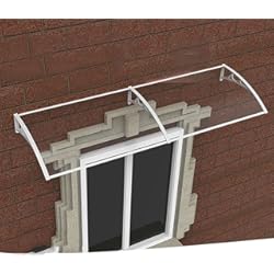 Techo Sandwich Blanco Marquesina para Puertas Ventanas Toldos para techos Cubierta de refugio para lluvia y sol Hoja de policarbonato para jardín Patio Porche Refugio Puerta Ventana Toldo Toldo Refugio de Nieve Porche Del