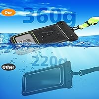Vista 3 de Funda impermeable flotante para teléfono, bolsa impermeable con cordón para teléfono celular para iPhone, Samsung Galaxy, Pixel, bolsa seca