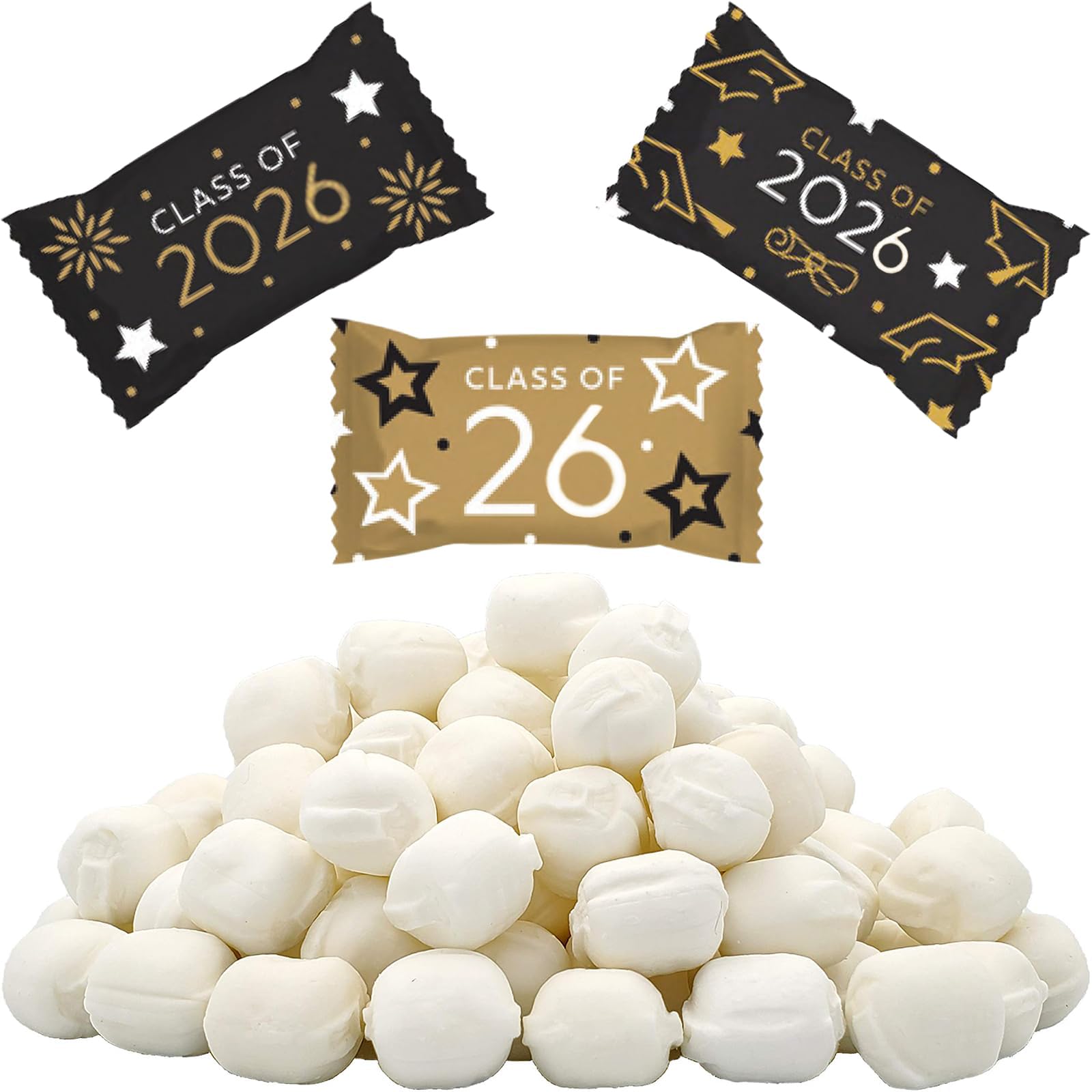 Fruidles Congrats Grad 2026 Buttermints, Mint Candies, 55-Pack After Dinner Mints, Fat-Free, Kosher Certified, Individually Wrapped