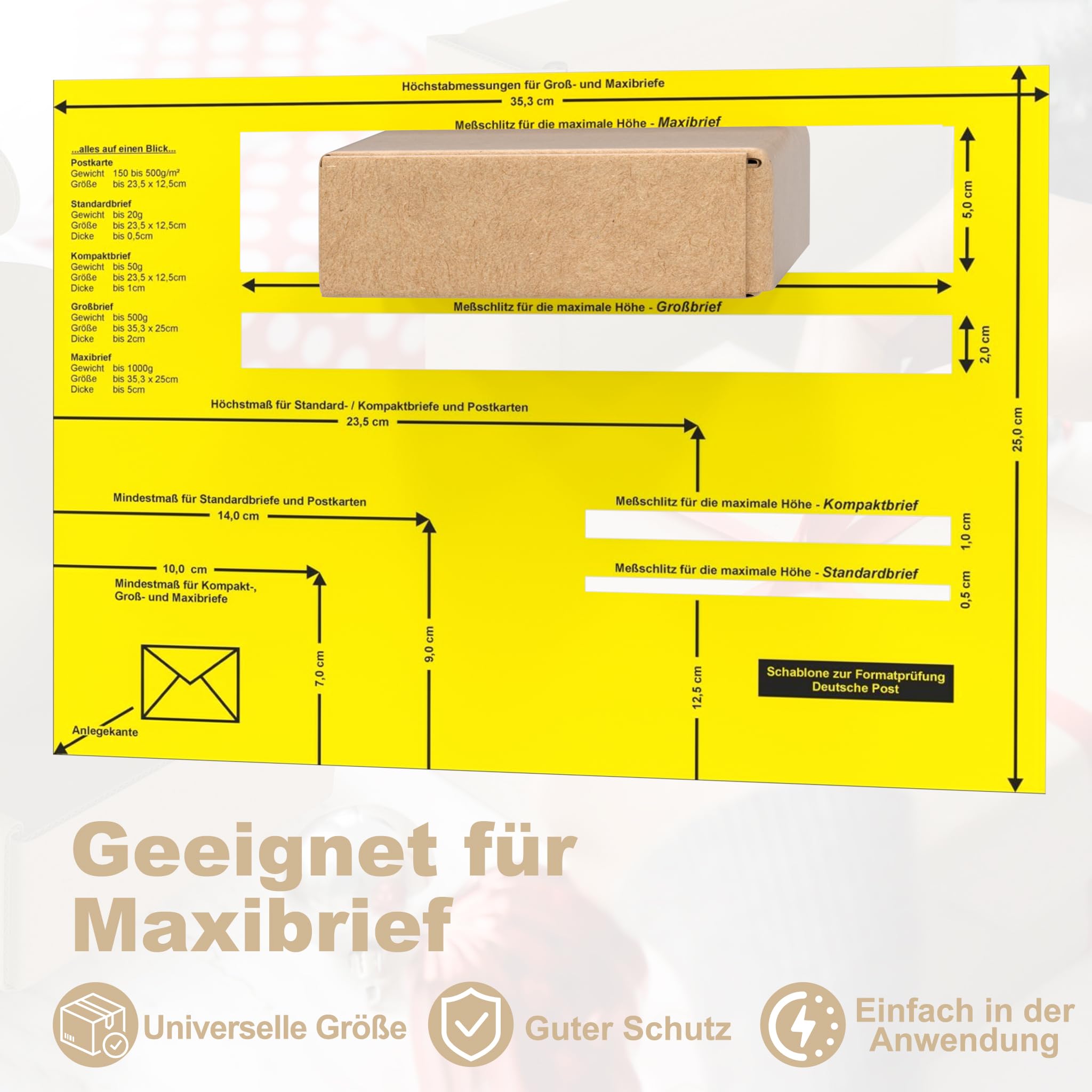 Maxibrief Großpackung 20x15x5cm, 800 Wellpappkartons | Glatte braune Kartonoberfläche zum einfachen Beschriften mit Stiften oder Aufklebern für klare Sendungsmarkierung