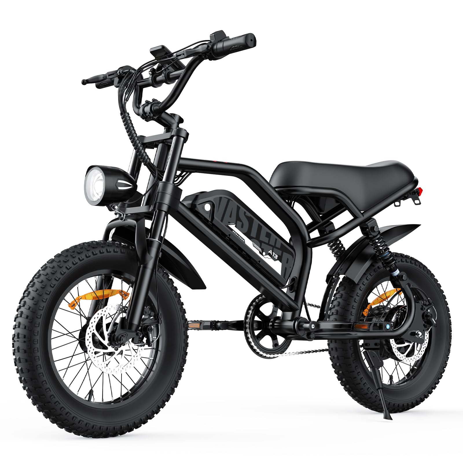 Electric Bike, 16'' Fat Tire eBike for Teens/Adults, 500W E-Bike with 36V/12.8Ah Removable Battery, 22MPH 45 Mile Range Commuting Electric Mountain Bike with Dual Dual Brakes