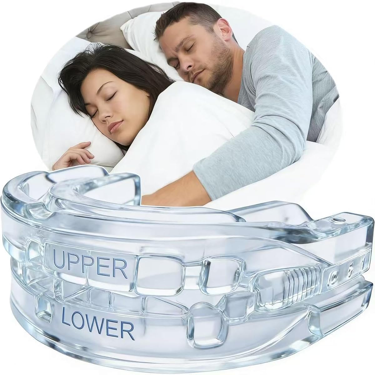 Ferula antironquidos,Ferula Dental para Bruxismo, Ajustable Antirronquidos,Aparato para no roncar,Ayuda a Reducir los Ronquidos, Prevenir el Bruxismo Y Roncar, Ayudar a Dormir, Material de Seguridad