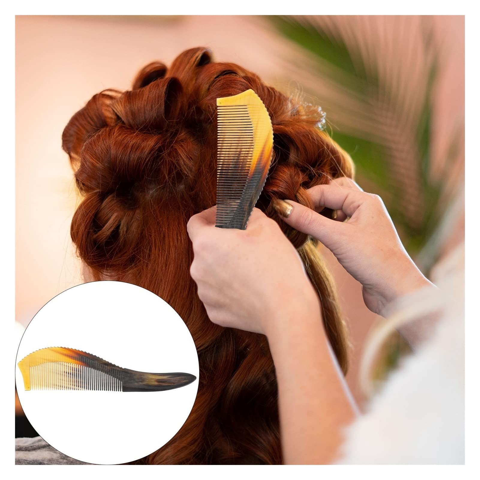 Natural Comb Anti-Fall-Fall-Fall-Fall-Hauskamm (Color : Horn Comb)