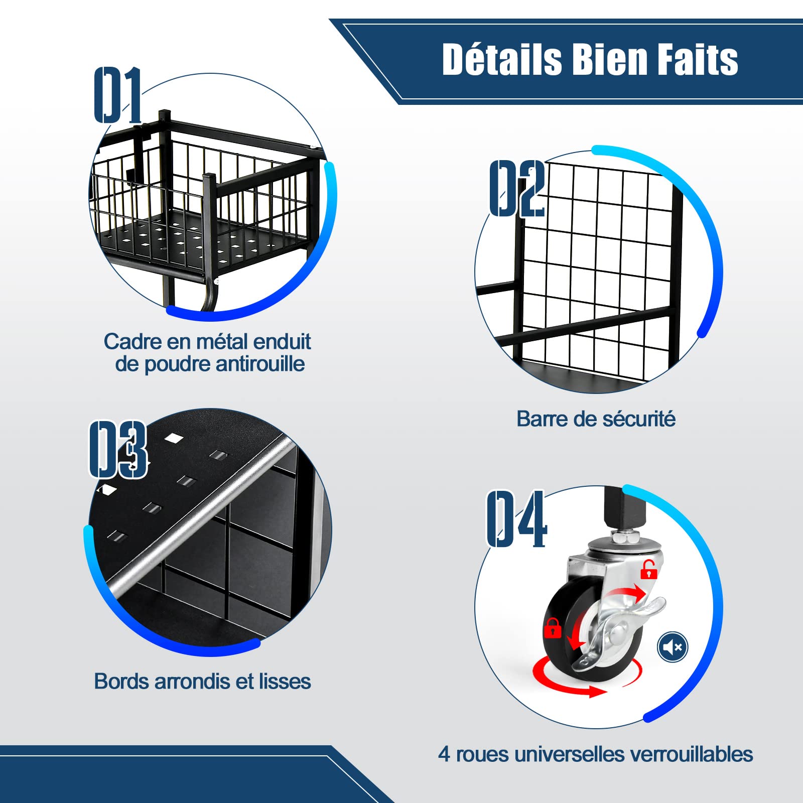 COSTWAY Support de Rangement pour Sac de Golf avec Roues Universelles Verrouillables, Organisateur de Stockage en Métal pour Accessoires Golf avec Étagère et 4 Crochets