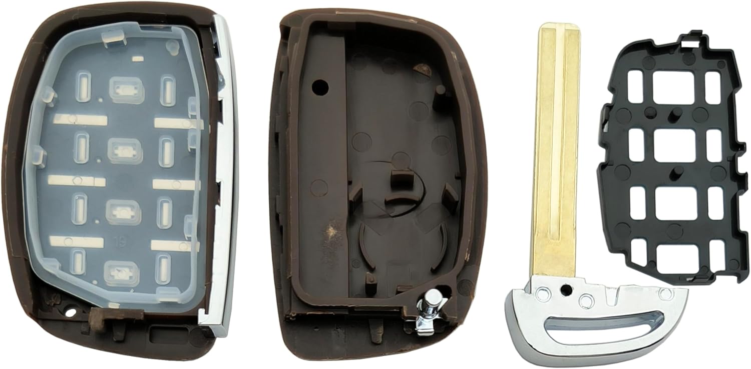 4 Button Replacement Key Fob Cover fit for Hyundai Sonata Tucson Elantra Keyless Entry Smart Key Fob Shell (4 Button-b)