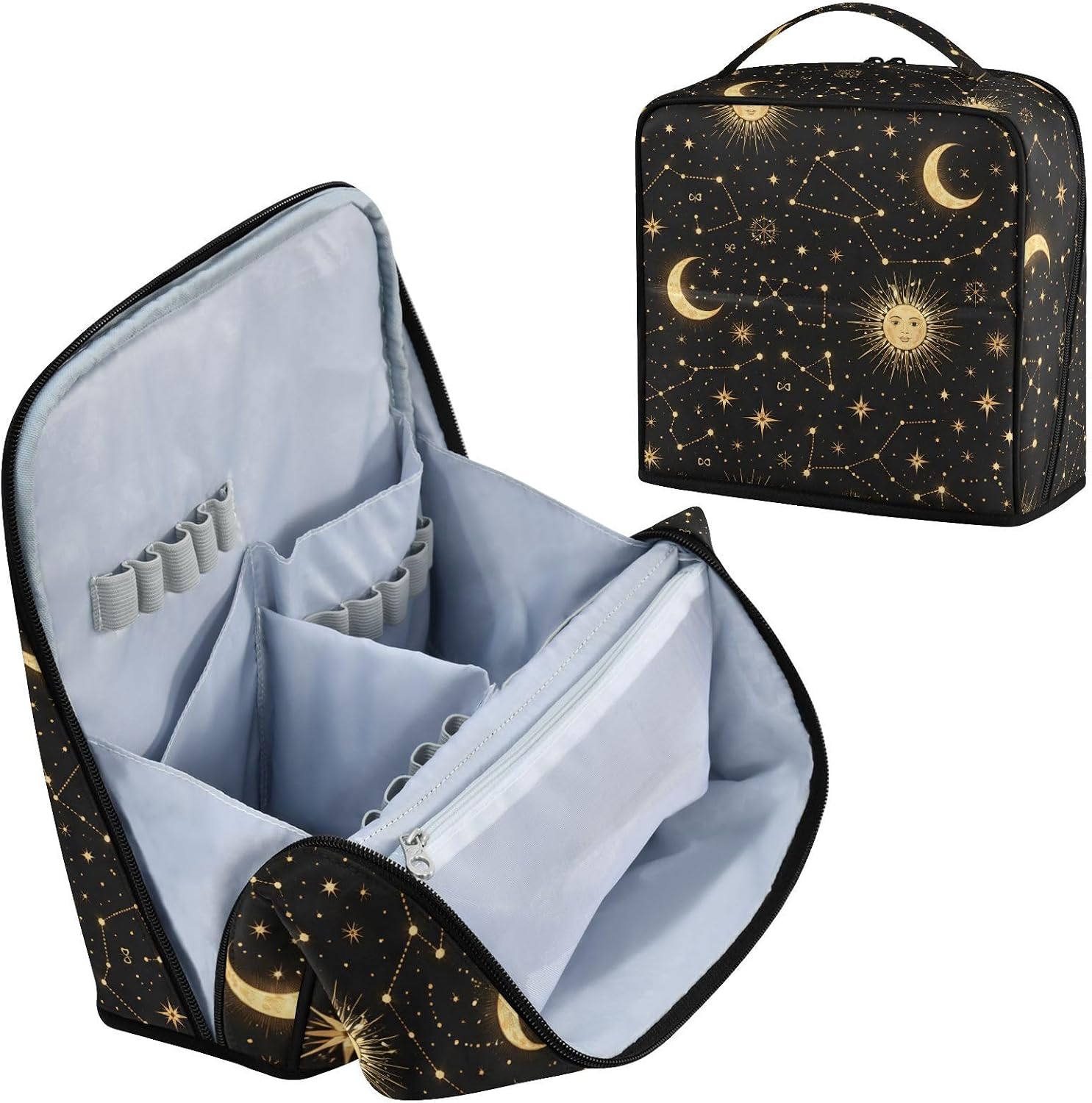 Moon Stars Constellations Standing Makeup Bag