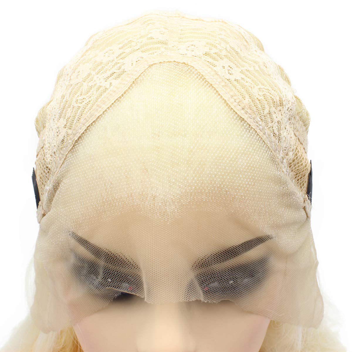 Long Straight Hot Pink Half Hand Tied Heat Resistant Synthetic Lace Front Party Wig