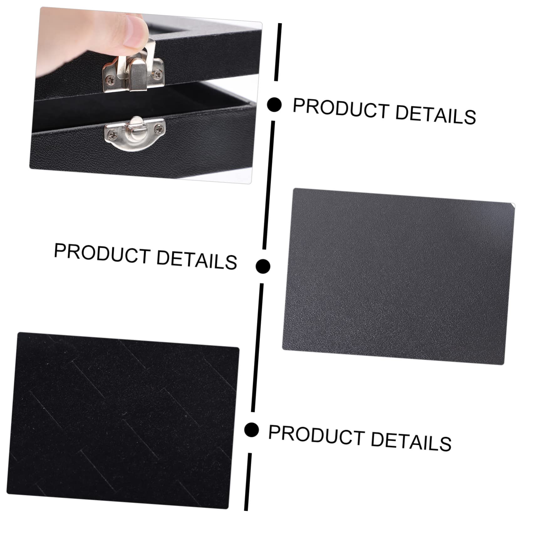 Caja Organizadora De Anillos Con 100 Ranuras Transparente, Estuche Portátil Para Exhibición De Anillos, Bandeja De Acrílico Negra, Para Joyerías y Ferias, Organizador Múltiple Con Tapa