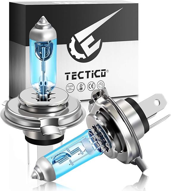 TECTICO HS1 PX43T Headlight Bulbs 12V 35W Warm White +130% Ultra Super Bright Car Halogen Upgrade Replacement, 2 Lamps