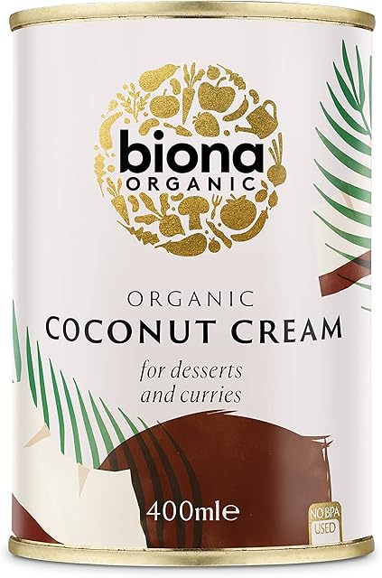 Biona Organic Coconut Cream, 400 ml (Pack of 6)