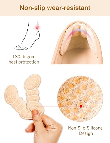 Miniatura 16 de Almohadillas para el talón para zapatos demasiado grandes: agarre antideslizante para el talón Zapatos de mujer (4 pares) - Insertos acolchados