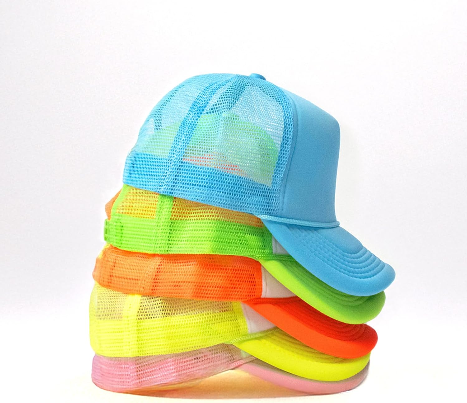 CHOK.LIDS Classic Foam Trucker Hat Summer Mesh Rope Cap Solid Two Toned Blank Hat Mens Womens Adjustable Strap Light Weight - Image 3