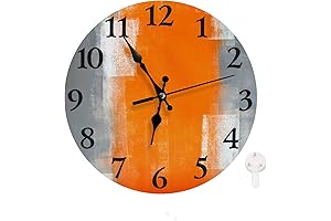 LOKMU Abstract Non Ticking Wall Clock