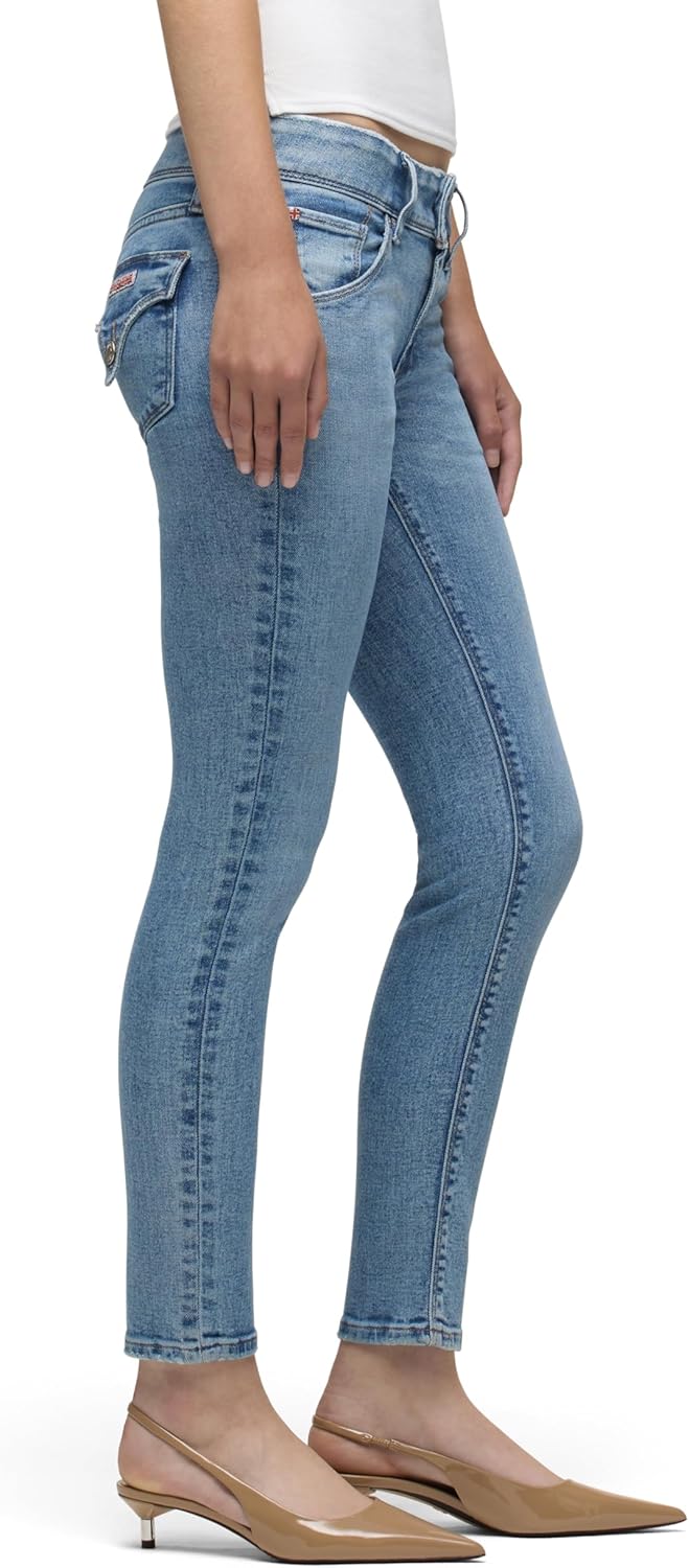 Hudson Womens Collin Mid Rise Skinny Jean, with Back Flap Pockets
