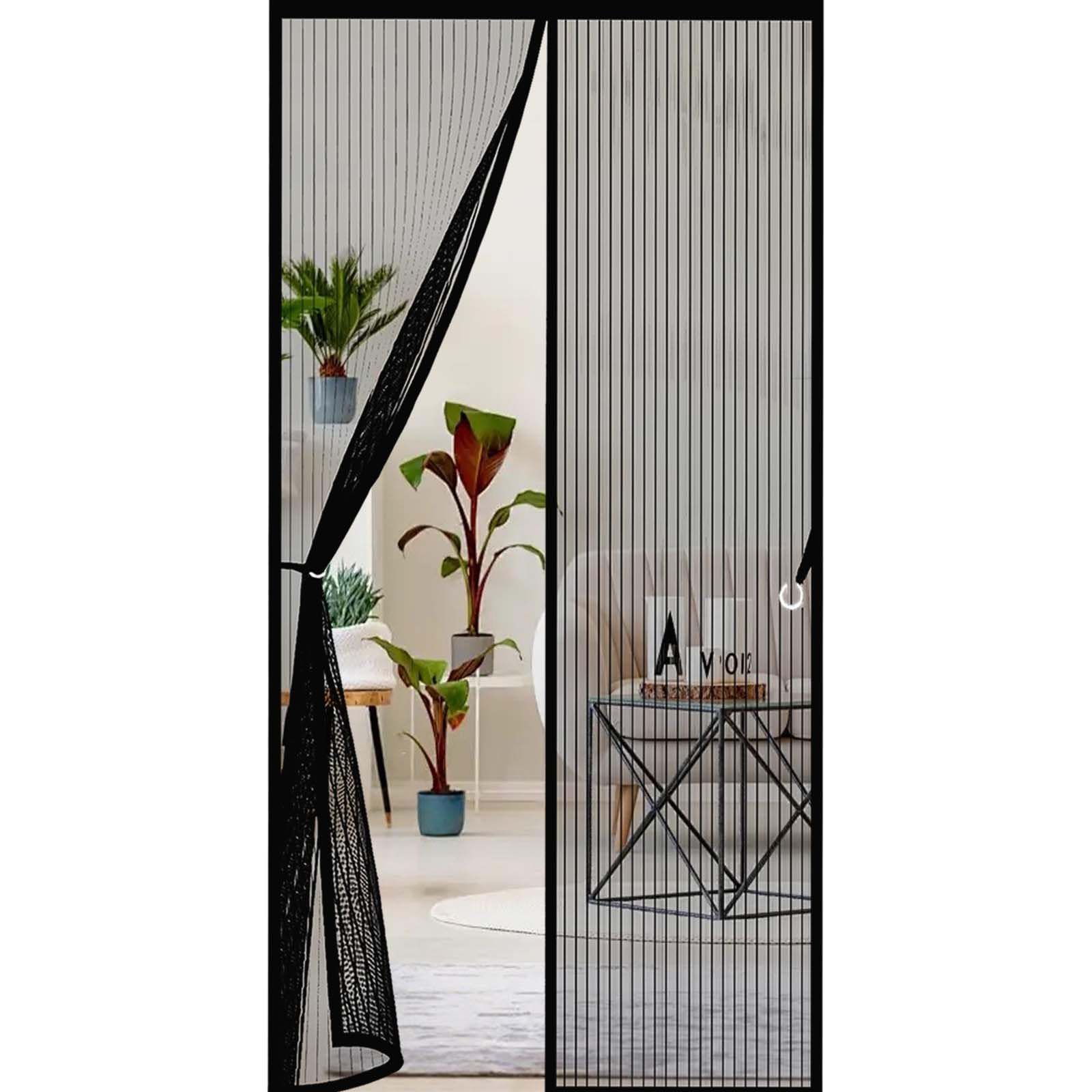 Porte moustiquaire magnétique anti insecte pour grandes ouvertures