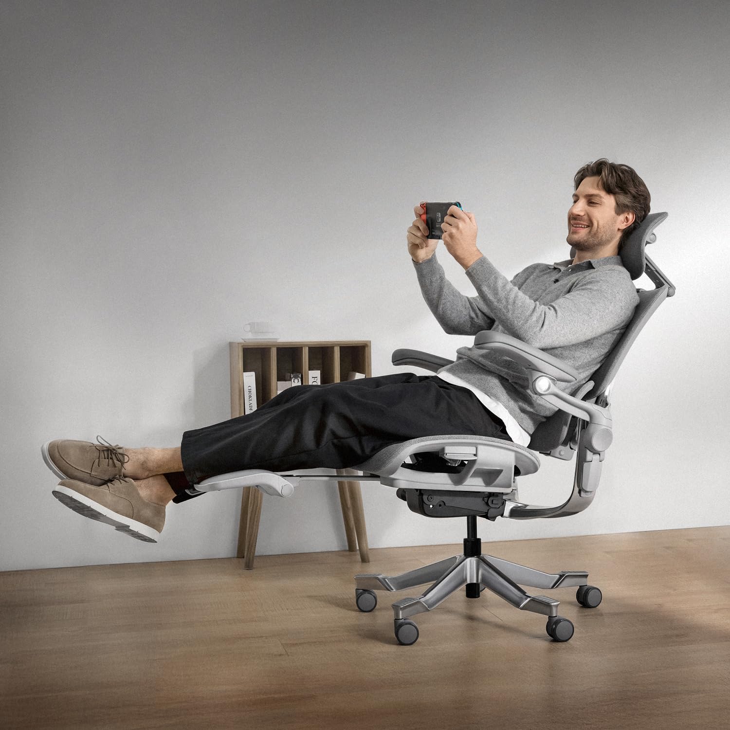 Hinomi H2 Pro Repose-pieds pour Chaise de Bureau - Repose-pieds Ergonomique Réglable avec Mousse Mémoire, Base Anti-Dérapante, Compatible avec les Modèles de Chaise Hinomi X1/X2 (Noir)