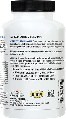 Miniatura 8 de Masticables multi-vitamínicos para perros Nutri-Vet Mayor Blancos y beiges