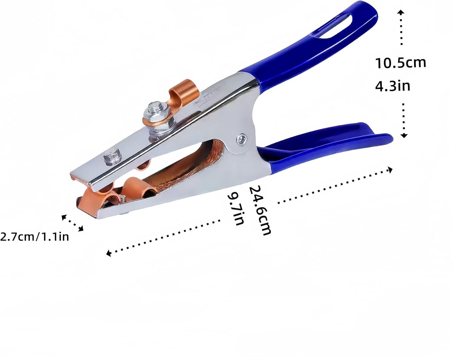 Welding Ground Clamp, ground clamp for welder Suitable for MIG MMA TIG ARC Plasma cutting welder（Large）