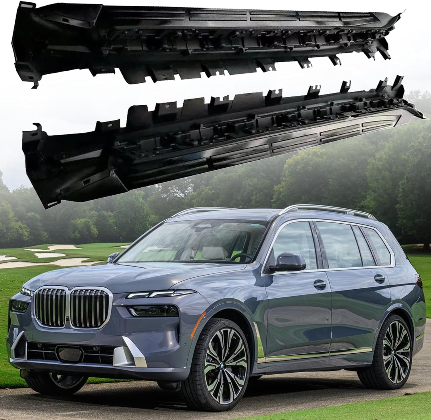 Fits for BMW X7 G07 2019 2020 2021 2022 2023 2024 Running Board Side Step Pedal Nerf Bar Black.