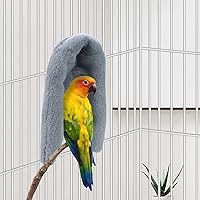 Vista 6 de Manta acogedora para pájaros, jaula de loro, cabaña cálida, nido de pájaros, hamaca colgante para periquitos, cacatúas, conure, gris africano