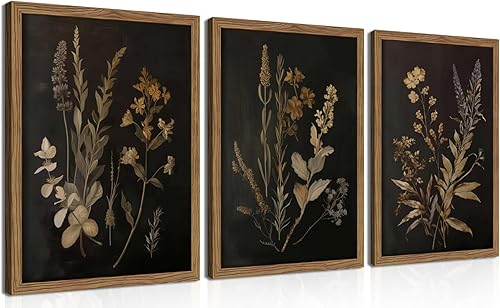 Miniatura 14 de Marco de madera bohemio colorido arte de pared, juego de 3 acuarelas abstractas de paisaje de montaña, pintura para decoración de pared, arte