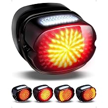 LED Tail Rear Light, Brake License Plate Lights Turn Signal with Bracket Fit for Harley Davidson Touring Road Glide Street Glide Electra Glide Road King Heritage Dyna Sportster (Black)