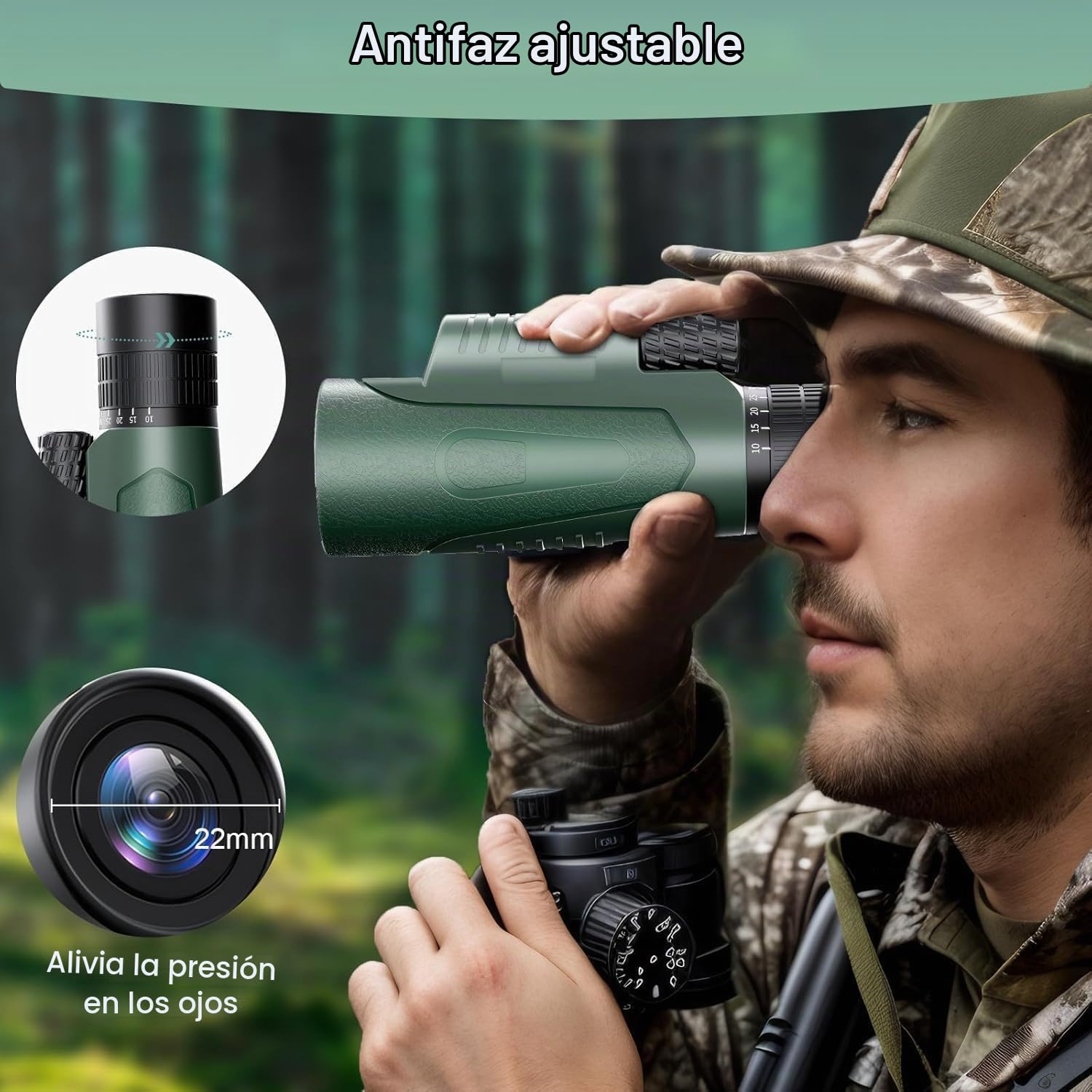 Monocular, 10-30X50 HD Monoculars para Adultos, BAK4 Prisma y Lente FMC Monoculars, Catalejo Monocular para Observación de Aves y Vida Silvestre