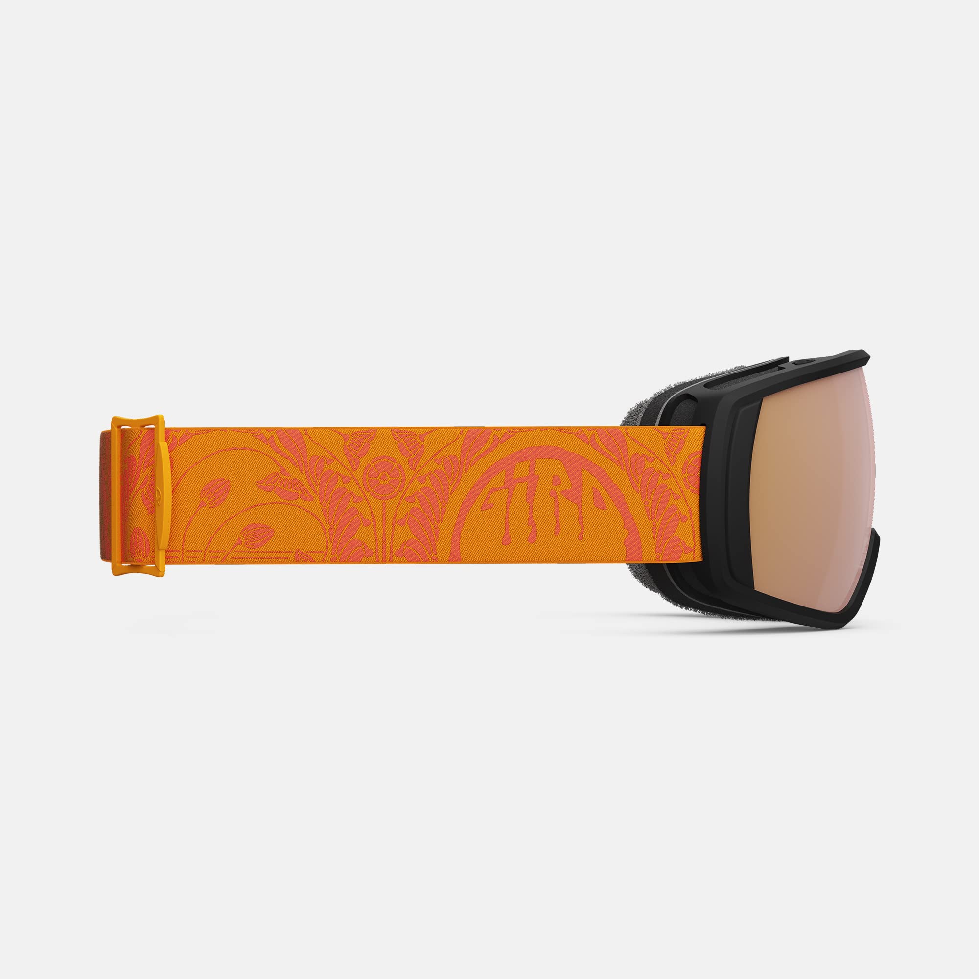 Giro Facet Ski Goggles - Snowboard Goggles for Women & Youth - Tiger Lily/Monarch Orange Filmore Sun Strap with Vivid Rose Gold Lens