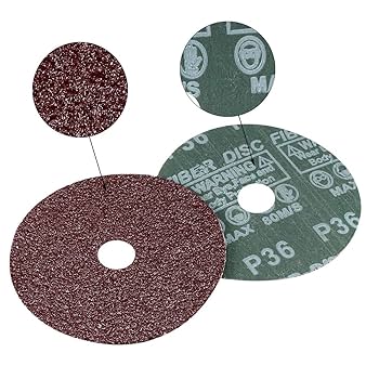 uxcell 4-Inch x 5/8-Inch Aluminum Oxide Resin Fiber Discs