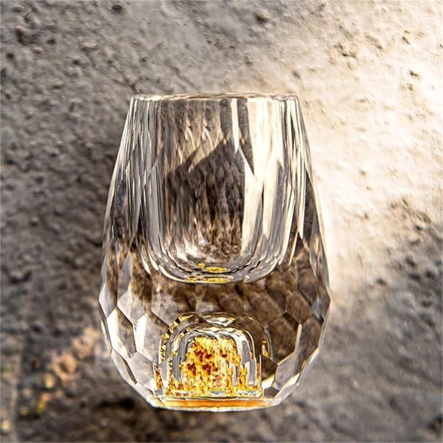Bicchieri Acqua Vetro Tazza Da Tè In Vetro Con Lamina D'oro A Doppio Fondo In Cristallo 10 Ml
