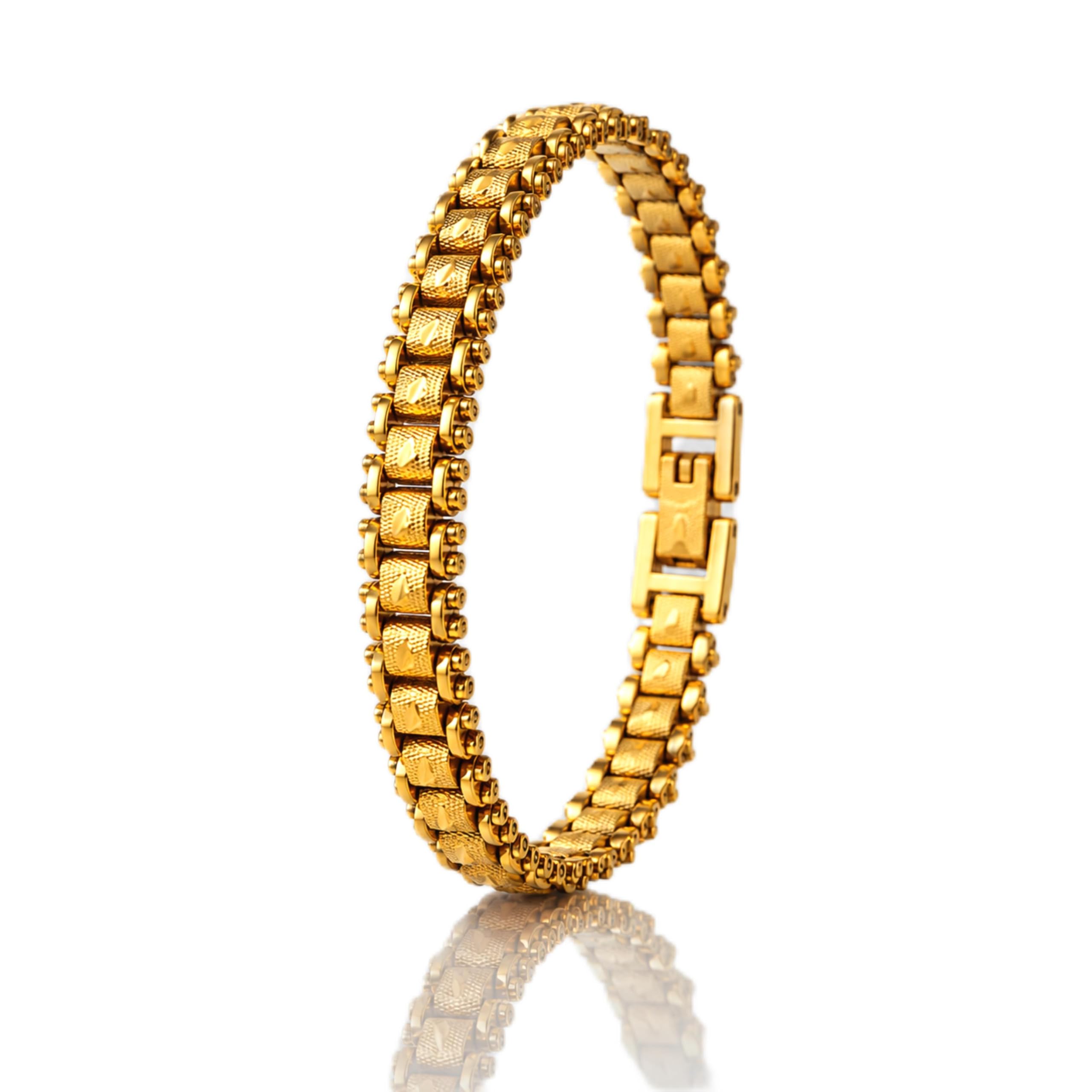 Buy VAELIQUE JEWEL Premium Gold-Toned Men's Bracelet | Trendy Link